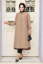 Camel Hijab Tunic - Buttoned, Model 5642C - 2