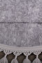 Nova Gray Large Round (160X160 cm) Pompom Fringed Bath Mat, Non-Slip Washable Rug - 5