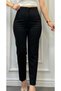 Extra High Waist Front Pencil Skinny Leg Fabric Trousers - 2