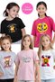5-Pack Power-No More-Emoji-Be Cute-Don'T Worry Printed Girls' T-Shirt