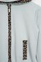 Hooded Leopard Stripe Detailed Mint Color Girl's Tracksuit Set - 2