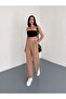 Belted and Front Pleated Trousers / Women's Twist Fabric Trousers Loose Cut - 4