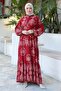 Viscose Woven Dress 1329 - Burgundy