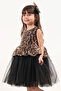 Leopard Patterned Special Imported Fabric Transparent Sequin Embroidered Six Black Tutu Skirt Girls' Dress - 2