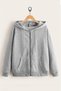 Unisex Owerless Zip Hooded Unprinted Cardigan Women/Male