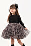 Leopard Pattern Printed Tulle Tutu Skirt Girl's Dress - 5