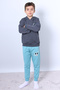 Boys' Hooded Tracksuit Set with Character Back Print and Ribbed Detail F3 - 4