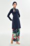 Maresiva Hana Long Sleeve Full Covered Hijab Swimsuit 2114-25 Dark Navy Blue - 3