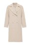 Double-Breasted Herringbone Pattern Oversize Coat Beige 3037 - 4