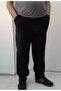 Black Pocket Elastic Waist Placket Knitted Men's Bottom Tracksuit Pants - 7