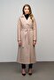 Quilted Garnished Water-Repellent Lined Trench Coat Stone 6627 - 2