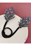 Women's Easy to Gather String Bun Buckle with Elegance Crystal Stones - Wedding Engagement Hair Accessory