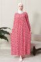 Shirred Robadan Buttoned Front Viscose Fabric Tesseture Clothing Mother Dress Prayer Dress - 2