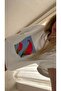 Women's White Self Patterned Crew Neck Oversize Cut T-Shirt - 3
