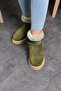 Genuine Fur Suede Leather Short Mini Boots - 7