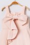 Large Bow Detail Thick Straps Flared Cutout Sleeveless Pink Girl's Dress 15701 - 2