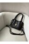 Women's Bitter Brown Puppy Bag Lock Closure Detailed Cross Shoulder Strap Handbag and Shoulder Bag - 3
