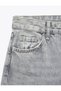 Washed Wide Leg Comfortable Fit Denim Trousers - Wide Leg Jeans - 6