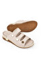 , Women's Genuine Leather Slippers 1511008Z15 Gray - 4
