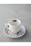 طقم فناجين قهوة Butterfly Ceramic مكوّن من 4 قطع لشخصين، سعة 110 مل، باللون الأزرق - 3