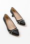 Black Heeled Women's Shoes with Stone Detail – Stylish and Elegant Style - 4