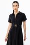 Mi Elastic Iron Belt Midi Dress - 3