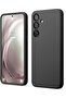 Liquid Silicone for Samsung Galaxy S25 PLUS case Soft Microfiber Lining - Black