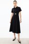 Mi Elastic Iron Belt Midi Dress