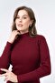 Turtleneck Midi Length Ribbed Cotton Dress - 3