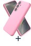 Compatible Case Launch Cover + Screen Protector with Velvet Inside for Samsung Galaxy S25 Plus Mobile Phone
