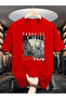Paradise New York Illustrated Printed Unisex Oversize Crew Neck T-Shirt