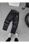 Black Embroidery Detailed Baggy Jean C-6379 - 8