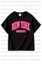 Sweet Girl Cat Printed 3-Pack Black-White-Purple Girls' T-Shirt with Cups - 2