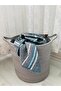25X25 Gray Wicker Basket Toy - Multi-Purpose Flower Pot Organizer