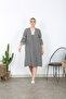 Women's V-Neck Large Size Dress - 6