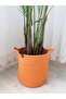 25X25 Wicker Toy Basket - Multi-Purpose Organizer, Flower Pot Orange - 5