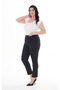 Women's High Waist Recovery Original Submersible Fabric Front Grass Black Pants - 2