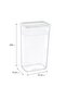 Set of 6 Skali Rectangular Storage Container White 3500 ml - 3