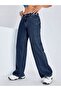 Straight Women's Denim Pants Dark Washed - 3