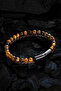 Natural Stone Tiger Eye Leather Bracelet Dbltprkplng