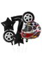 Motor Racing Birthday Concept Helmet Wheel Foil Ballone Foil Ballone Set - 5