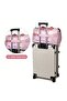 Pink Shiny Fabric & Large Capacity Luggage Bag Pieces, Multifunctional - New Year's Eve - 5