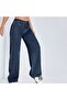 Straight Women's Denim Pants Dark Washed - 5
