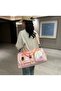 Pink Shiny Fabric & Large Capacity Luggage Bag Pieces, Multifunctional - New Year's Eve - 6