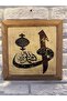 لوح طاولة رخام من الحجر الطبيعي بإطار صلب مقاس 26 × 26 سم