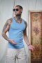 Slim Fit Camisole Flexible Plain Men's Sports Athlete - 3