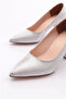 Women's Heeled Shoes Silver Snake 216962621 - 4