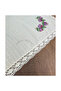 Purple Cross Stitched Copenaki Lace Cloudy Cross Stitch Monika Fiskos Tablecloth - 3