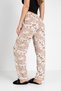 Cotton Thin Breathable Fabric Ribbon Waist Detailed Printed Pocketless Women's Pajama Bottoms - 5
