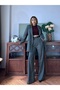 Padded Blazer Daddy Jacket-Cotton Trousers Double Set - 3